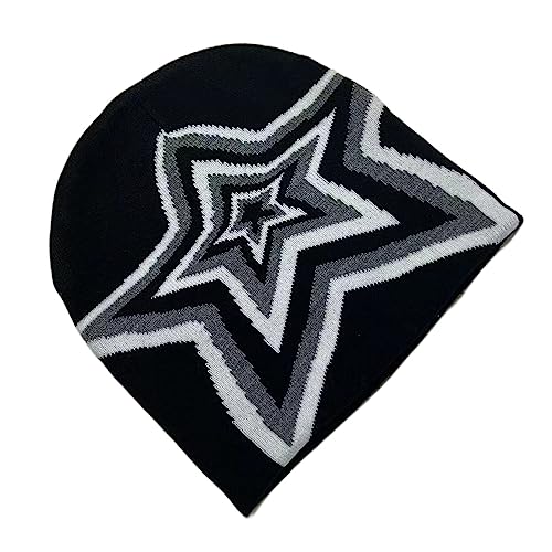 Multiple Color Teens Elastic Windproof Star Pattern Hat Ear Protector Hat Winter Cycling Skiing Supplies Red2