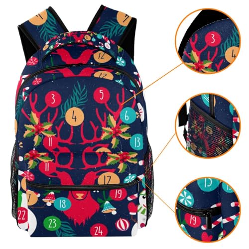 Mochila de elementos navideños y muñeco de nieve para regalar a niños 3