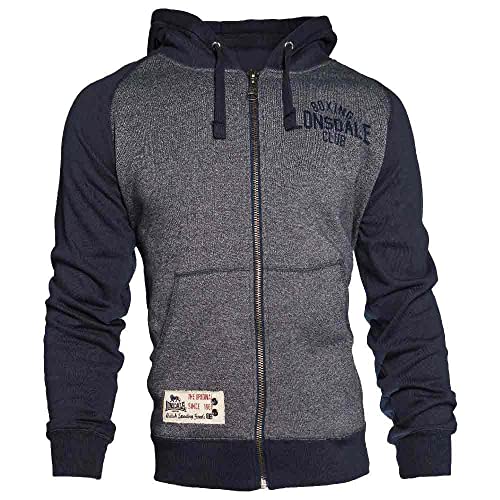 Felpa Jogging Di Lonsdale London - Slough - M A 5XL - Uomo - Blu Screziato - 4