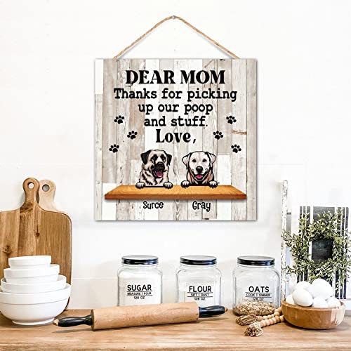 Décoration de chambre en bois et panneau vertical photo de chien personnalisé