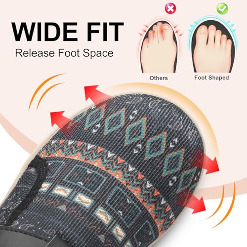 Image of Spesoul Wide Womens Walking Shoes Adjustable Diabetic Shoes Breathable Zero Drop Barefoot Shoe Neuropathy Edema Nursing Shoe Wide Width Sneakers