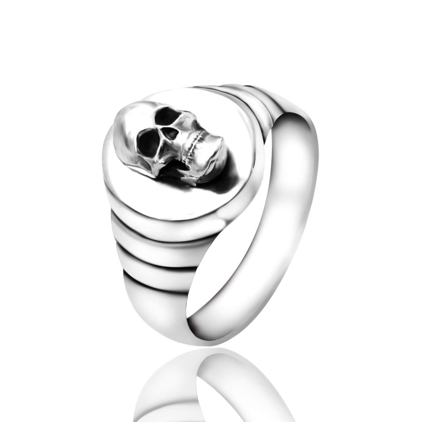ANELLO da UOMO in ARGENTO 925 con TESCHIO