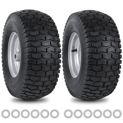 Photo 1 of 15x6.00-6nhs Lawn Mower Front Tire 4 Ply Tubeless 15x6x6 Lawn Mower 570 Lbs Tire and Wheel with 3/4" Bushing and 12 Spacers