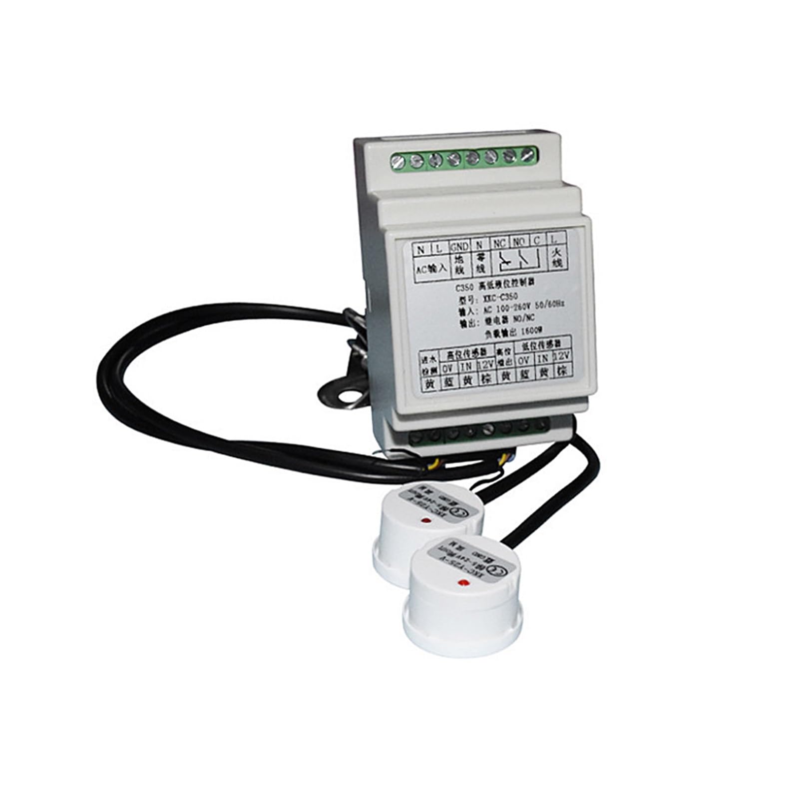 Misuratore di Portata, Controller del Livello del Liquido Alto e Basso, sensore Automatico Intelligente di riempimento e drenaggio Acqua Senza Contatto(C350-1P 3m)