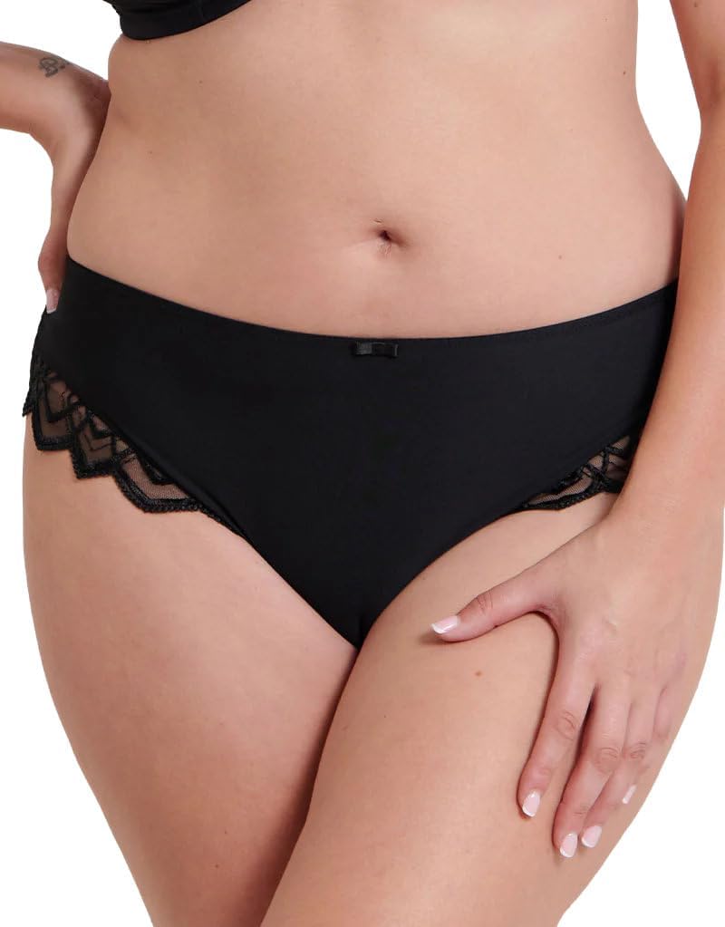 Flirtelle Classic Brief Emilie Deco Womens Ladies Underwear Knickers Lingerie Black Size XL