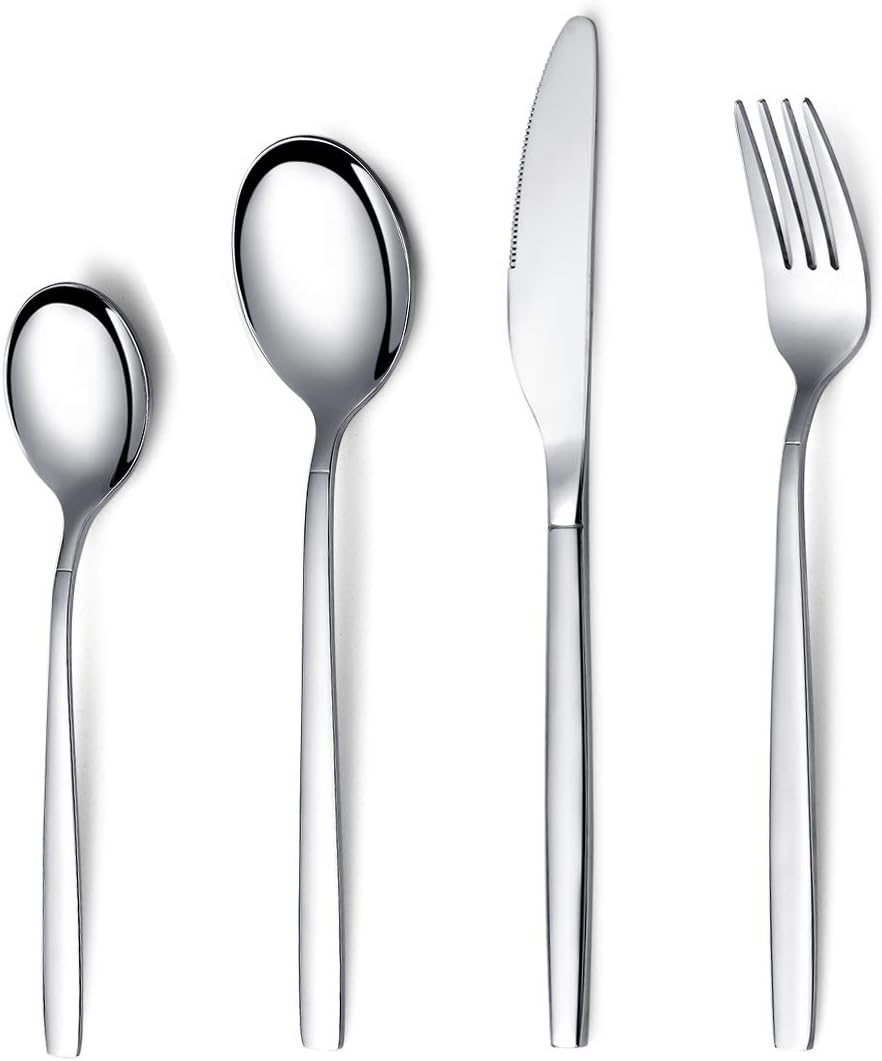 Berglander Cutlery Set 24 Pieces, Stainless Steel Cutlery Set, Flatware Set, Silverware Set, Service for 6