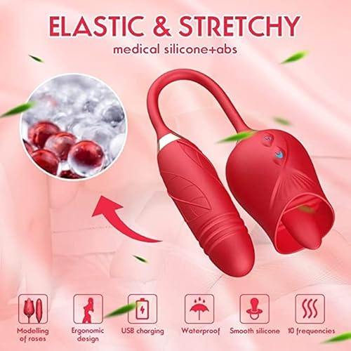 2023 New Rose Sex Stimulator For Women, Quiet 10 Speed Adult Toys Waterproof Automatic Electric Adult Toys Machine Pleasure Gifts -Red15【Us In Stock】 #TOP3
