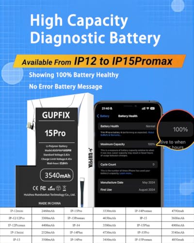 Image of Diagnostic Battery for iPhone 15Pro No Pop-up Unknown Part Warning