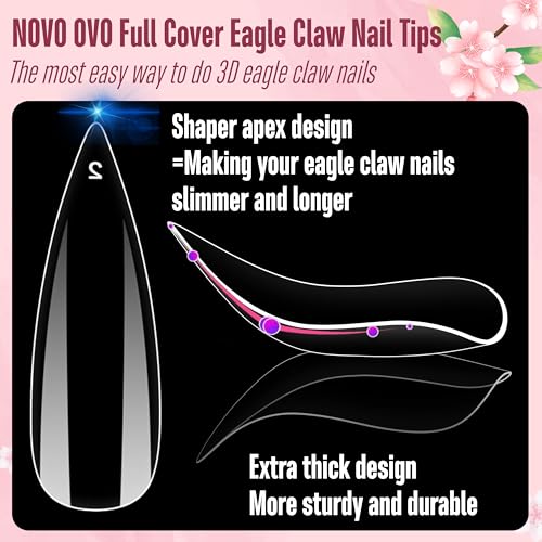 NOVO OVO Halloween Nail Tips Curved Stiletto - Image 3
