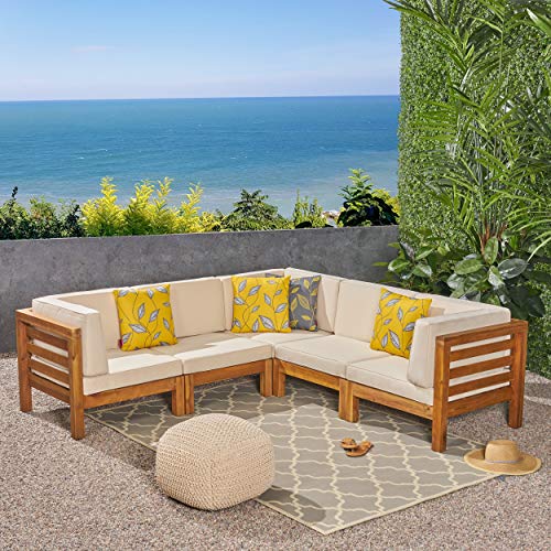 Great-Deal-Furniture-Dawson-Outdoor-V-Shaped-Sectional-Sofa-Set-5-Seater-Acacia-Wood-Outdoor-Cushions-Teak-and-Beige 519NwNGOZLL