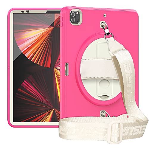 iPad Pro 12.9 Inch Case (2021/2020/2018) with Shoulder Strap