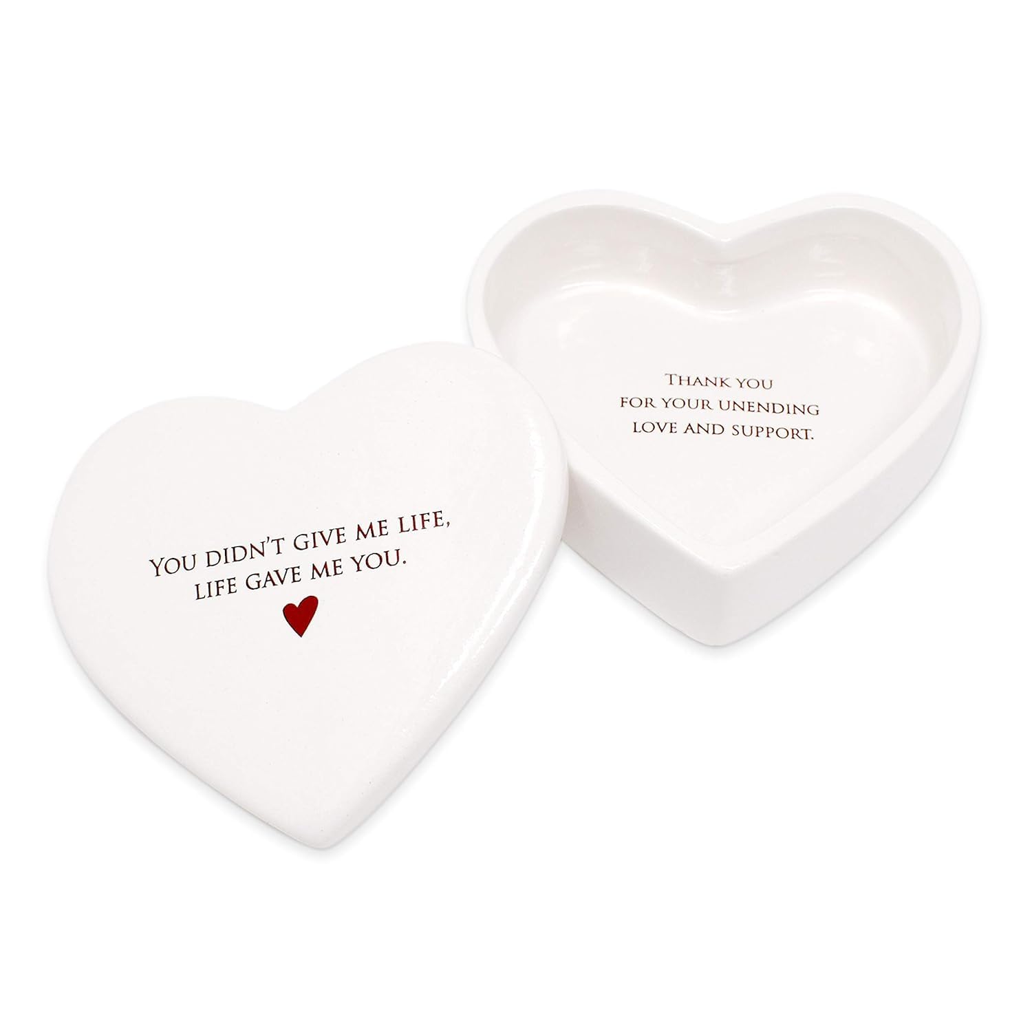 Stepmom Gift - Heart Keepsake Box - Stepmother of the Bride Gift, Stepmother of the Groom Gift, Christmas, Mother's Day - You didn’t give me life, life gave me you.