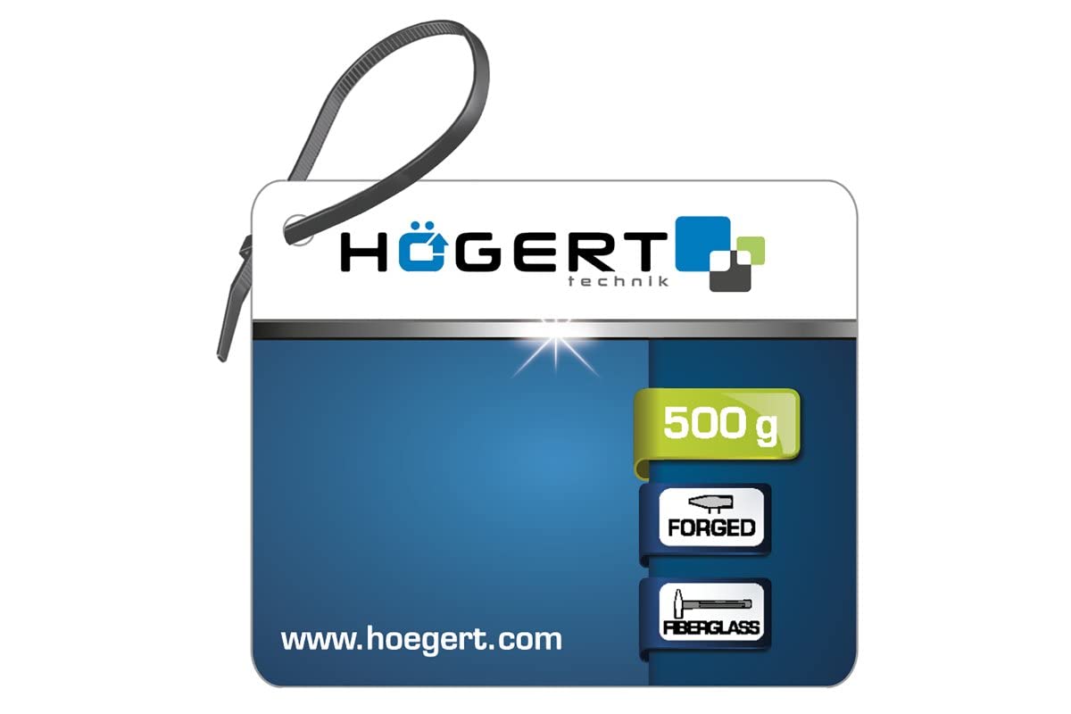 Hogert Technik Germany Machinist hammer with fibreglass handle, 300 g 1