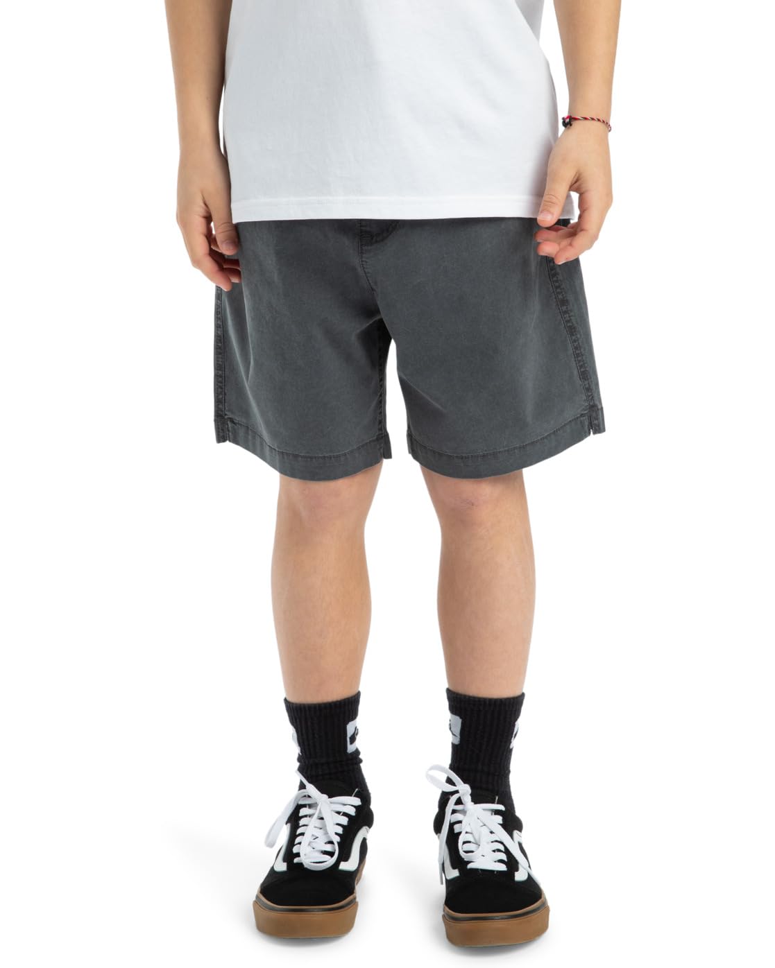 Quiksilver Boys Taxer Fixed Waist Plain Front Shorts - Black