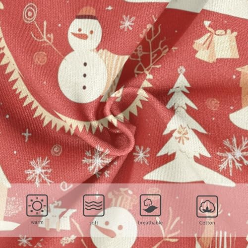 Girls' Hipster Triangle Panties Breathable Underwear for Kid Red Christmas Village in Sizes 2T,3T, 4T, 5T, 6Y and 8Y3