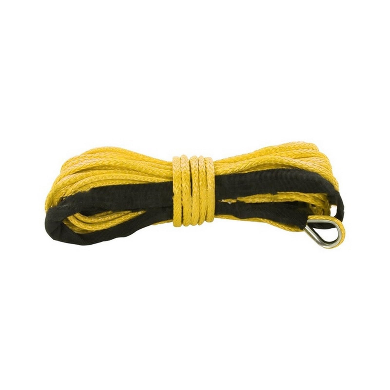 Edede Giallo Winch Rope, 15M Winch Cable Cable Towing Car Tow Strap Trailer Rope With Hook For Atv Off Road Accessories 7700Lbs 3.5T(Giallo)