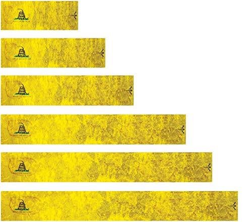 White Water Archery Laminated Vintage Yellow Gadsden Don't Tread On Me Flag 15pc Pack Arrow Wraps Choose Length (5.75)