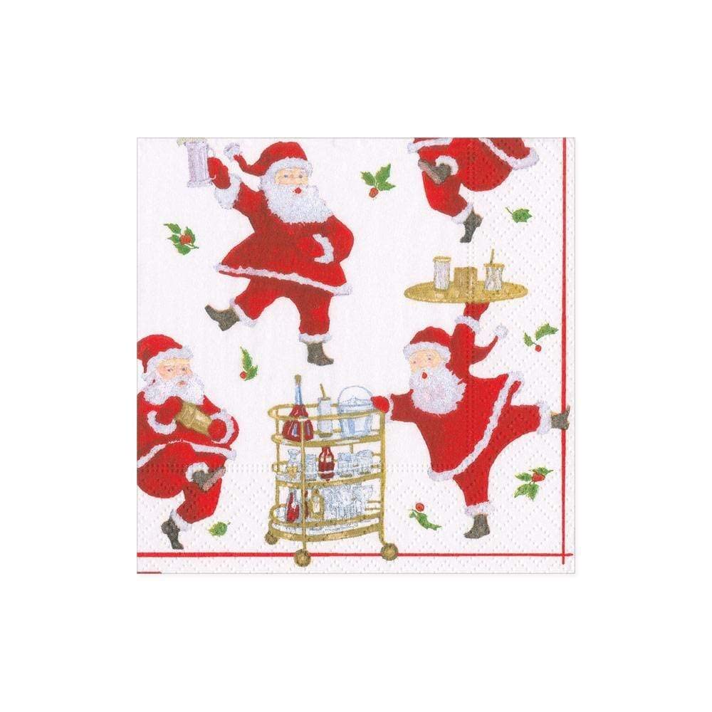 CONFEZIONE 15 TOVAGLIOLI IN CARTA MONOUSO FACCIA BABBO 33X33CM in