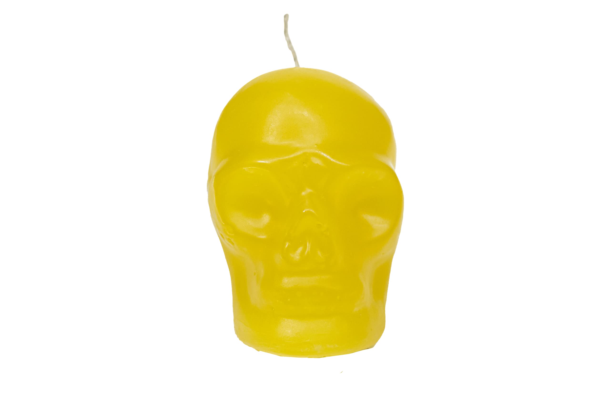 Luz María - Skull shaped candle in yellow paraffin (large)