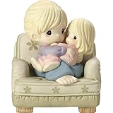 Precious Moments Nestled in Your Love Mother & Daughter In Chair Bisque Porcelain Home Decor Collectible Figurine 173007