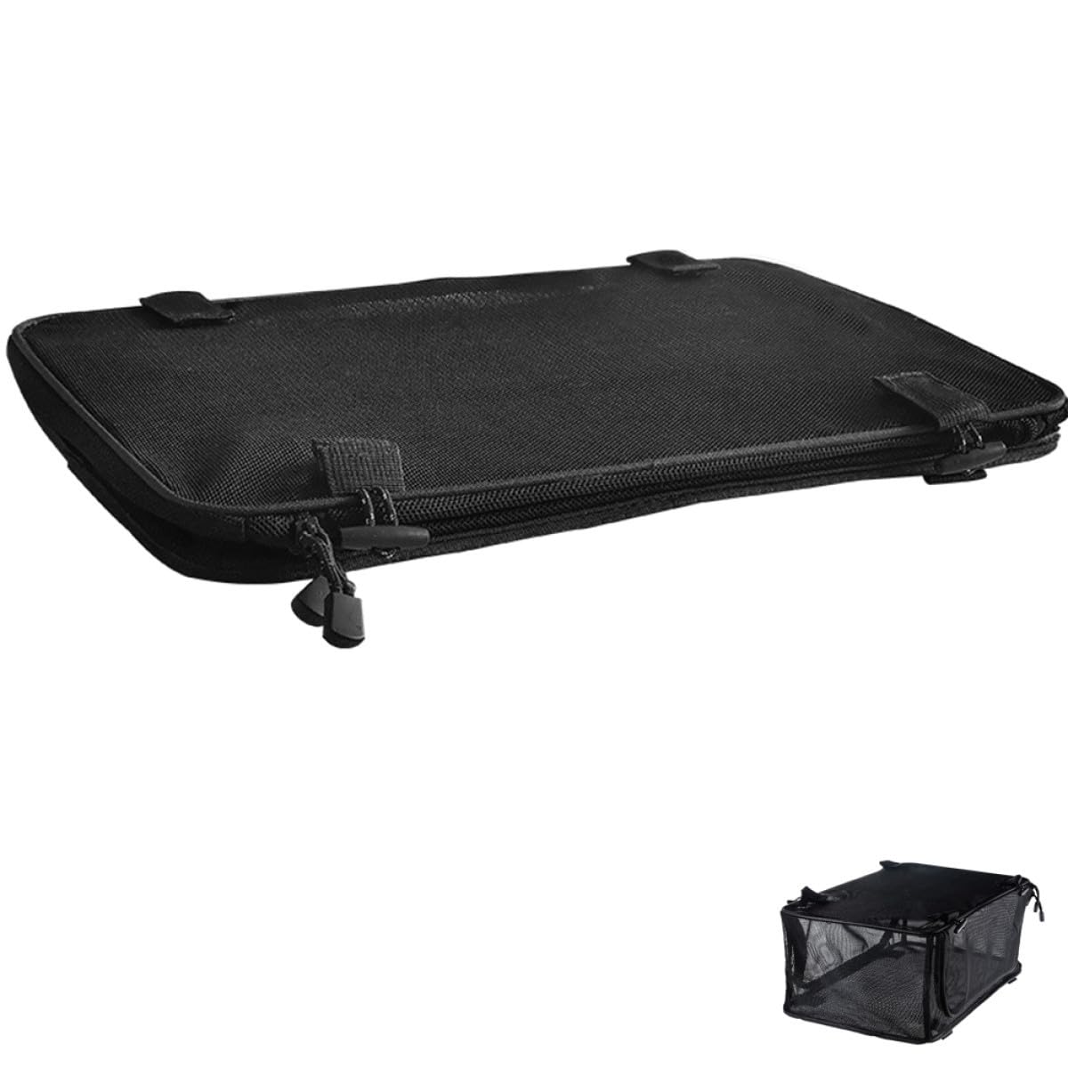 Borsa Organizer per Stoviglie Esterno Cerniera e Maniglia, Borsa Portaposate per Campeggio e Picnic Rete