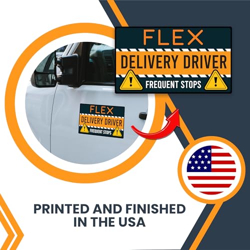 Image of Magnet Me Up Flex Delivery Driver Automotive Magnet Decal, 8x4.5 inches, Automotive Magnet for Car, Truck, SUV, Vehicle Safety Sign for Flex Delivery Driver, Crafted in USA
