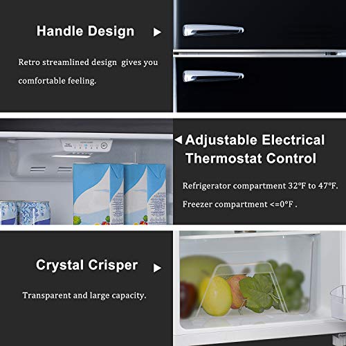Galanz GLR10TBKEFR Retro Refrigerator With Top Freezer Frost Free thumb #6