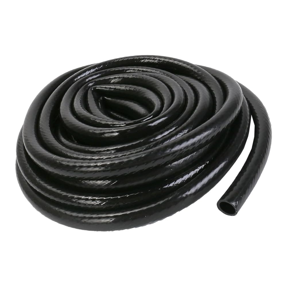Tubo de riego de 12 m, manguera de riego de jardín de PVC de 1/2 pulgada, diámetro interior de 13 mm/diámetro exterior de 16 mm, tubo de riego por goteo negro para jardín, césped, invernadero