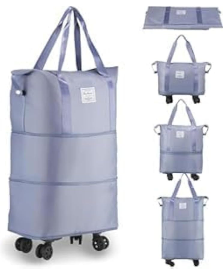 Foldable Rolling Duffle Bag with Wheels Expandable-picture-53