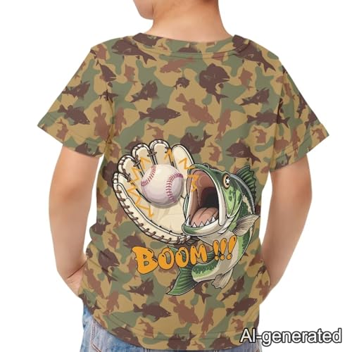 Image of Renewold Kids Novelty T-Shirt for Girls Boys Short Sleeve Crewneck Summer Tee Soft Breathable Graphic Shirt for Age 2-16