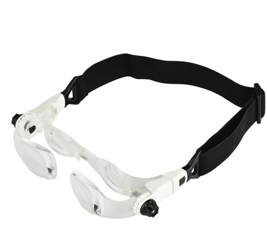 Kopfband-Vergrößerungslinsen (2,1-fache Vergrößerung), freihändig tragbar, für TV, Elektronik, Wimpernverlängerung, Bastelarbeiten, Schmuck, Schaltungen und Uhrenreparaturen