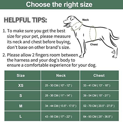 No Pull Lightweight Dog Harness: Adjustable Durable Breathable Mesh Pet Vest Harness with Soft & Comfortable Cushion, for Small Medium Large Dogs (Medium, Pine Green)