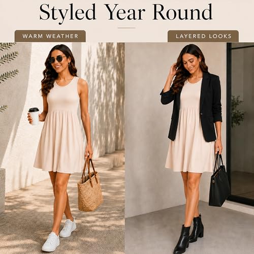 Image of Miss Lavish London Sleeveless Dresses for Women -Casual Summer Dresses with Pockets, Women's Fashion Midi Dress
