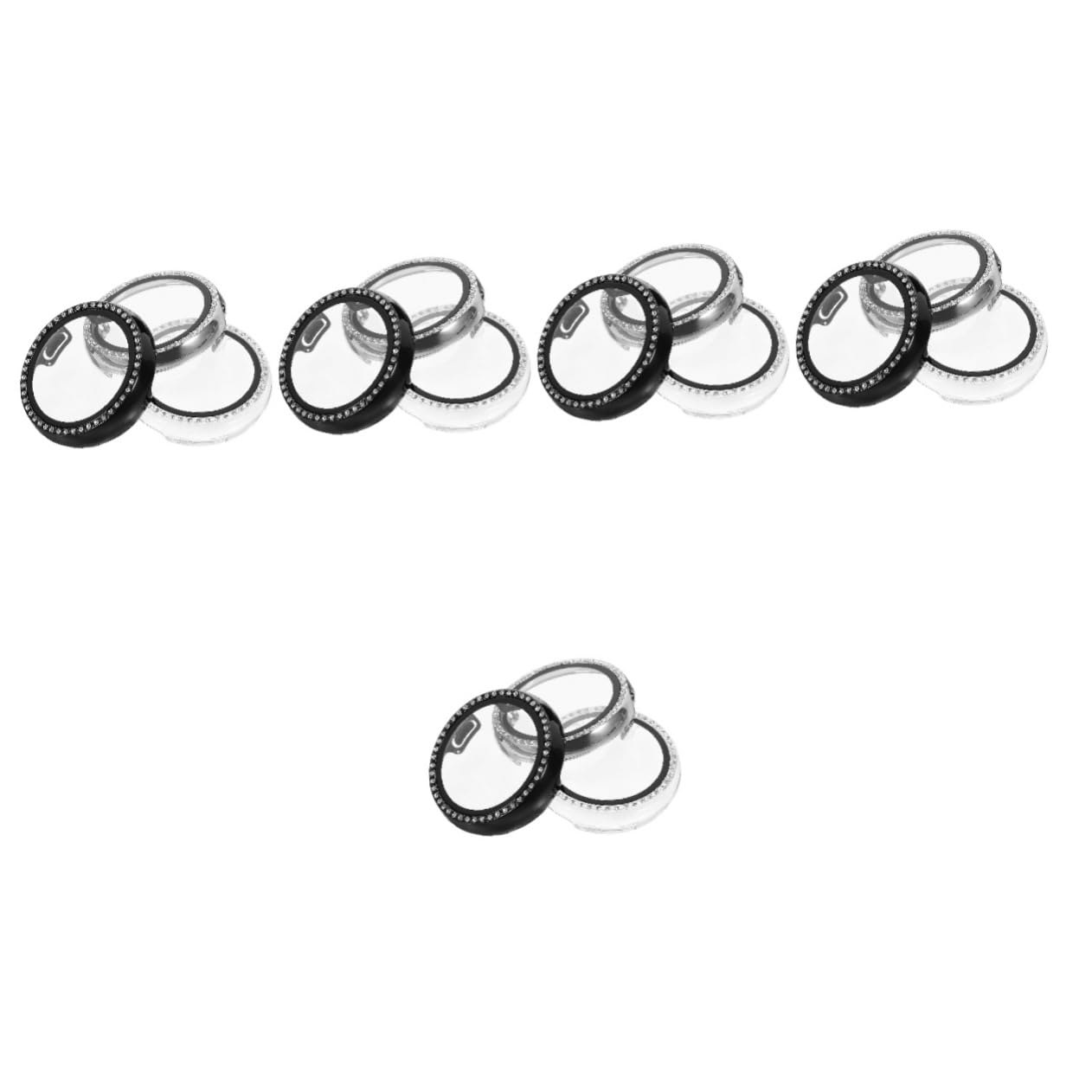 Hemobllo 15stücke Teiliges Uhrengehäuse Mit Strass Für Watch Transparent Leichter Displayschutz Kratzfest Stoßfest Elegantes Design Schützt Vor Abnutzung Und Schäden