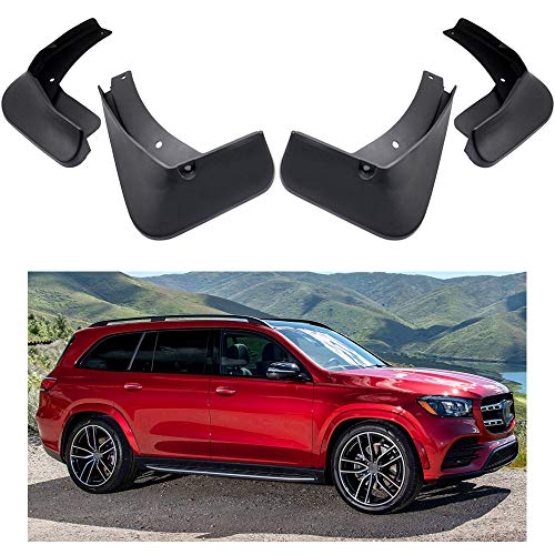 Image of Mud Flaps Compatible with Mercedes-Benz GLS-Class 2020-2026 | GLS 580 4MATIC only, Front Rear Splash Guards Mud Guards Set of 4, Black