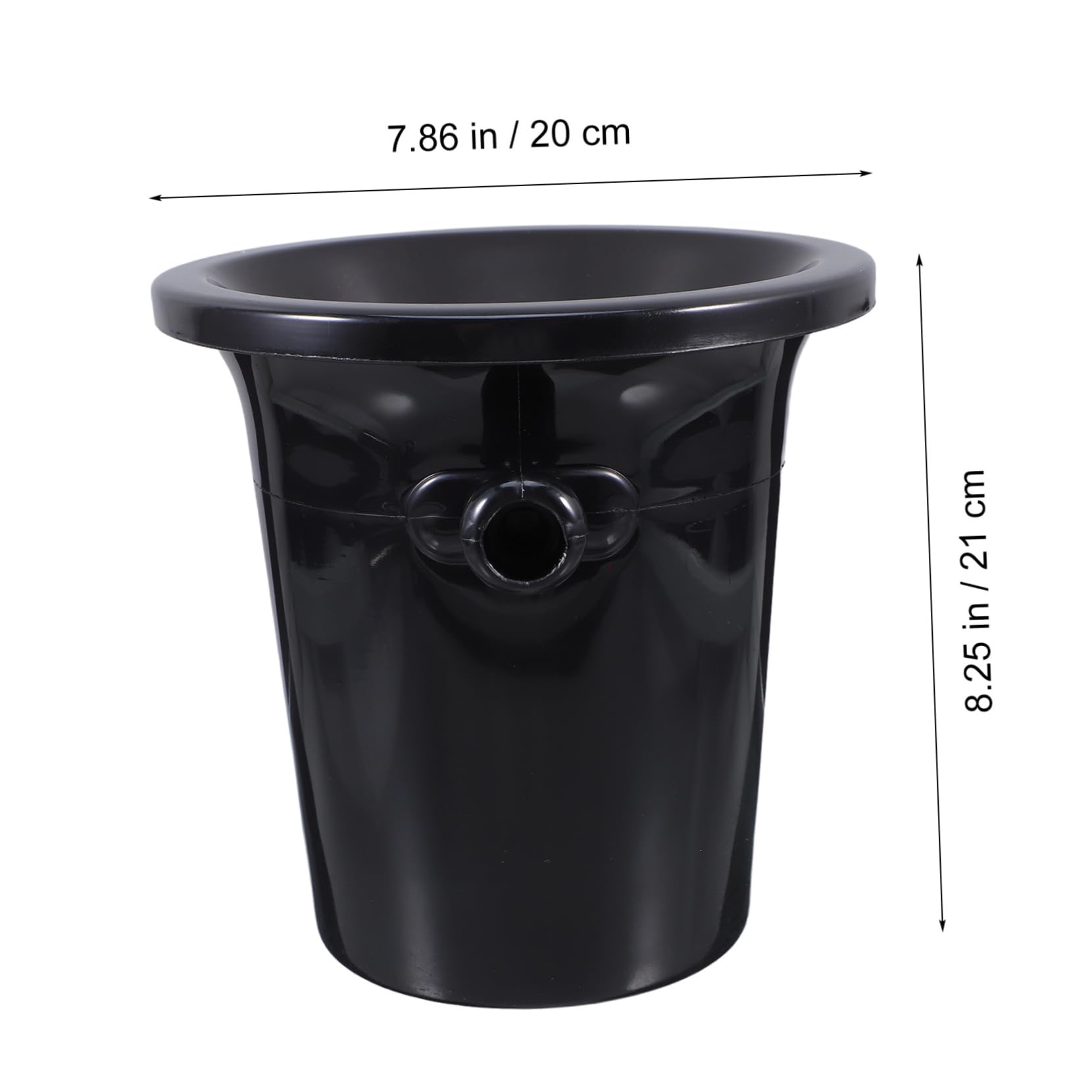 Mipcase Set de 4 Escupideras para Cata de Vinos y Cubos de Hielo Redondos de Plástico Negro Asas Dobles para Evitar Salpicaduras y Guiar el Vino en Bares y Tiendas Especializadas