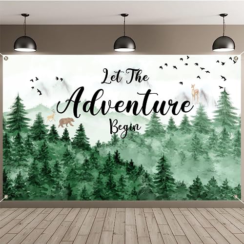 LOONELO Let The Adventure Begin Backdrop Banner with 70.8