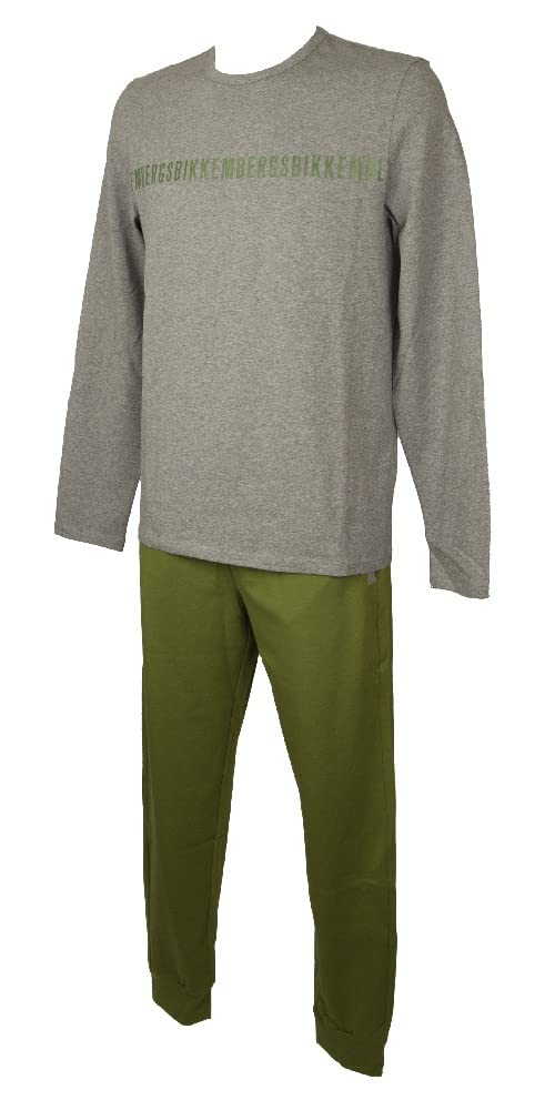 Bikkembergs Pigiama Uomo Completo da casa Interlock Cotone Invernale Manica  Lunga Girocollo con Polsini Articolo VBKT05119, 2200 Grey Melange, XL :  Amazon.it: Moda