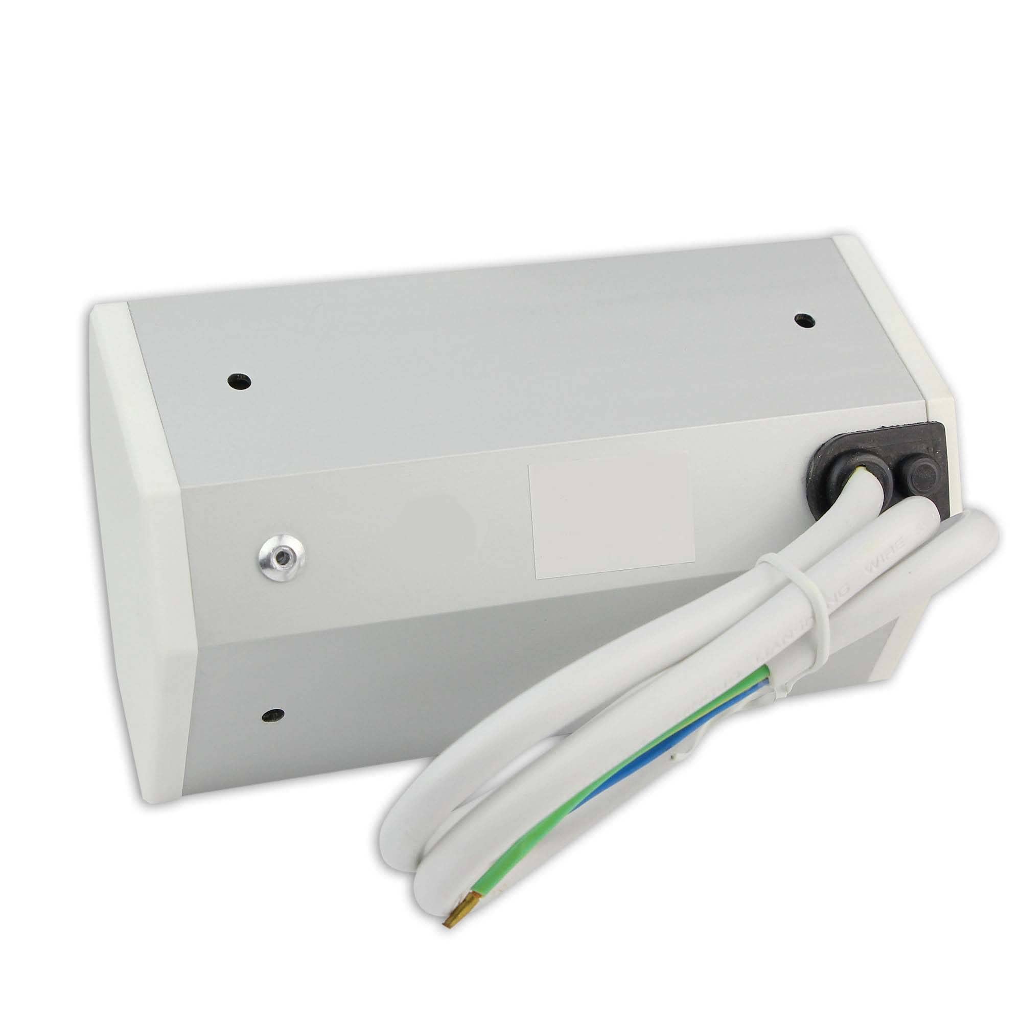 Meubles - prise de courant blanche avec 2x Schuko + interrupteur - prise d'angle en aluminium de haute qualité idéale pour le plan de travail, la table ou sous la prise de