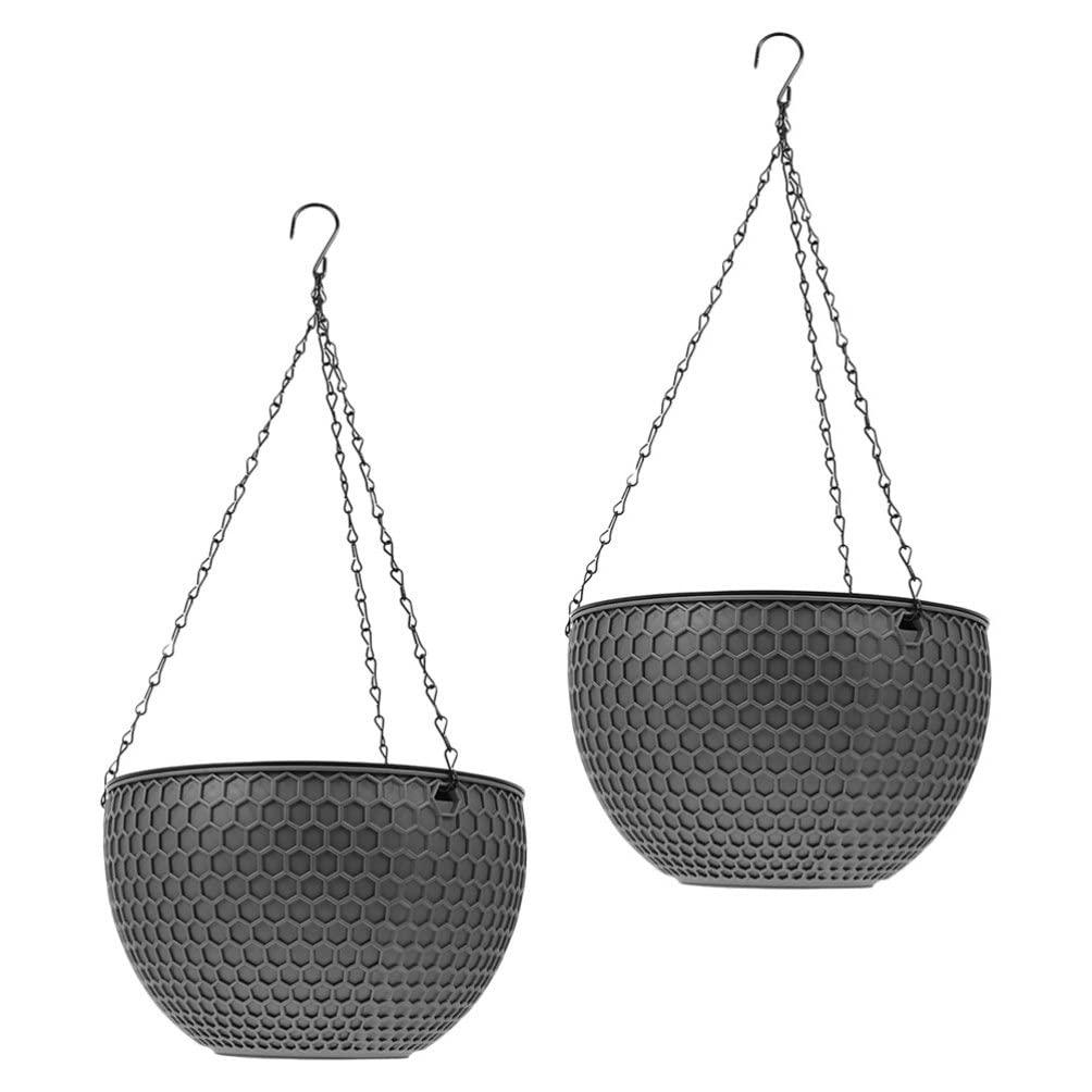 Cabilock 2pièces Paniers Suspendus Plastique pour Plantes Cache-Pots Nid Abeille pour Jardin Et Décoration Murale pour Fleurs Et Plantes Succulentes Modèle