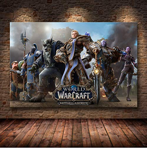World of Warcraft Mapa Cartel Pintura De La Lona Arte De La...