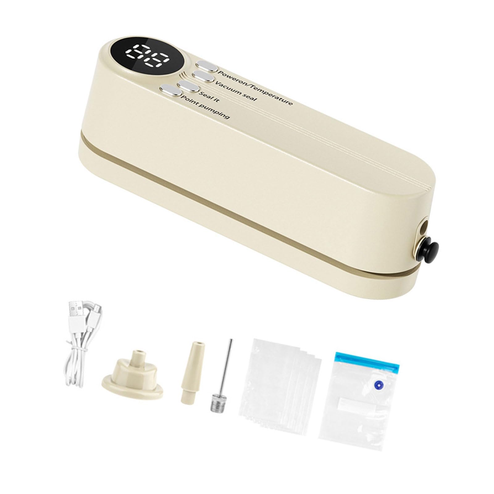 Tsophreniq Intelligent Automatic Vacuum Sealing Machine for Food Preservation with Dry Wet Modes Portable Design Home Appliance Easy Use Vacuum Sealer