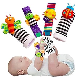 Baby Infant Rattle Socks Toys 3-6 t...