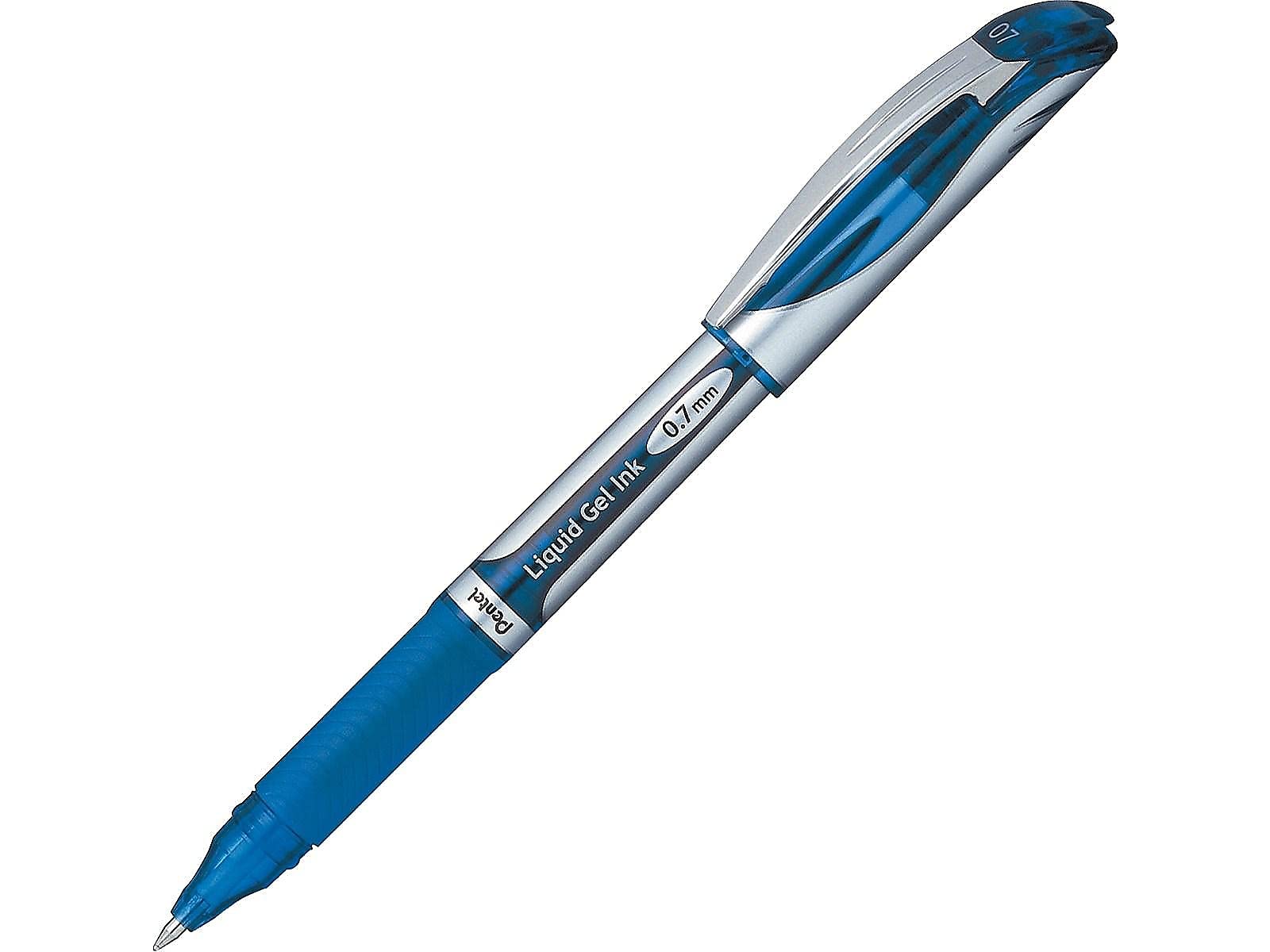 Pentel BL57 Energel XM roller 0,7 mm a cappuccio, blu, 12 pezzi