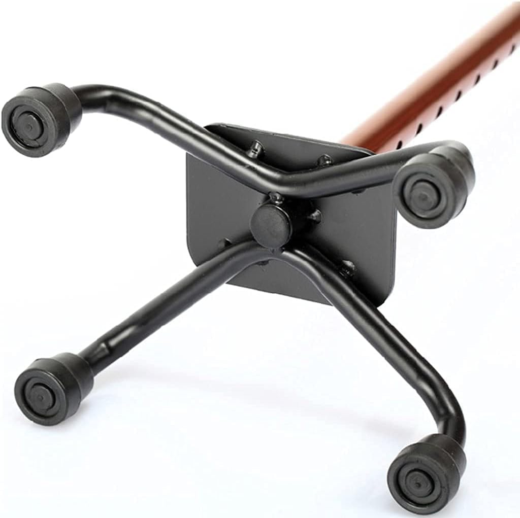 Bastón de Cuatro Patas Antideslizante médico muleta para Ancianos bastón Andador Ligero multifunción Ajustable aleación de Aluminio Ayuda para Caminar Plegable