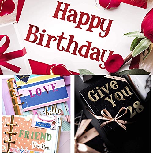 20 Sheets Scrapbook Letter Stickers, Colorful Self Adhesive Alphabet Number Letters For Gift Card, School Projects #TOP4