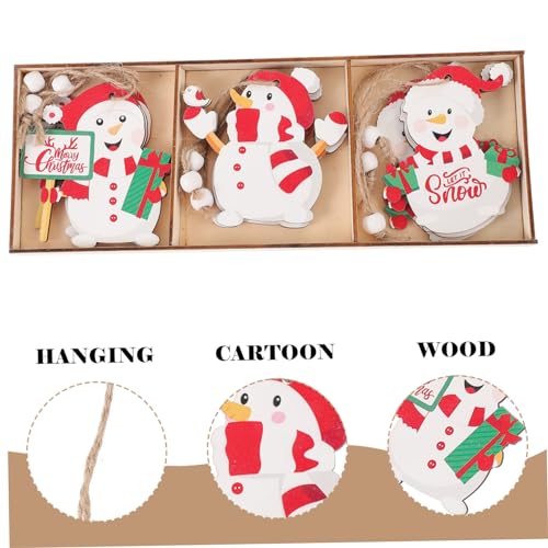 Décorations d'arbre de noël en bois pour soirées de réveillon