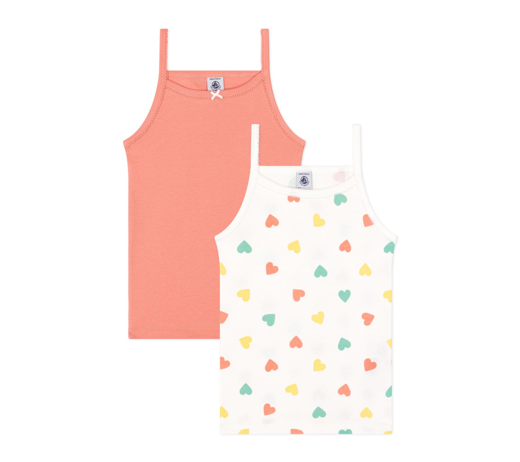 Petit Bateau Mädchen Hosenträgerhemden (2er Pack)