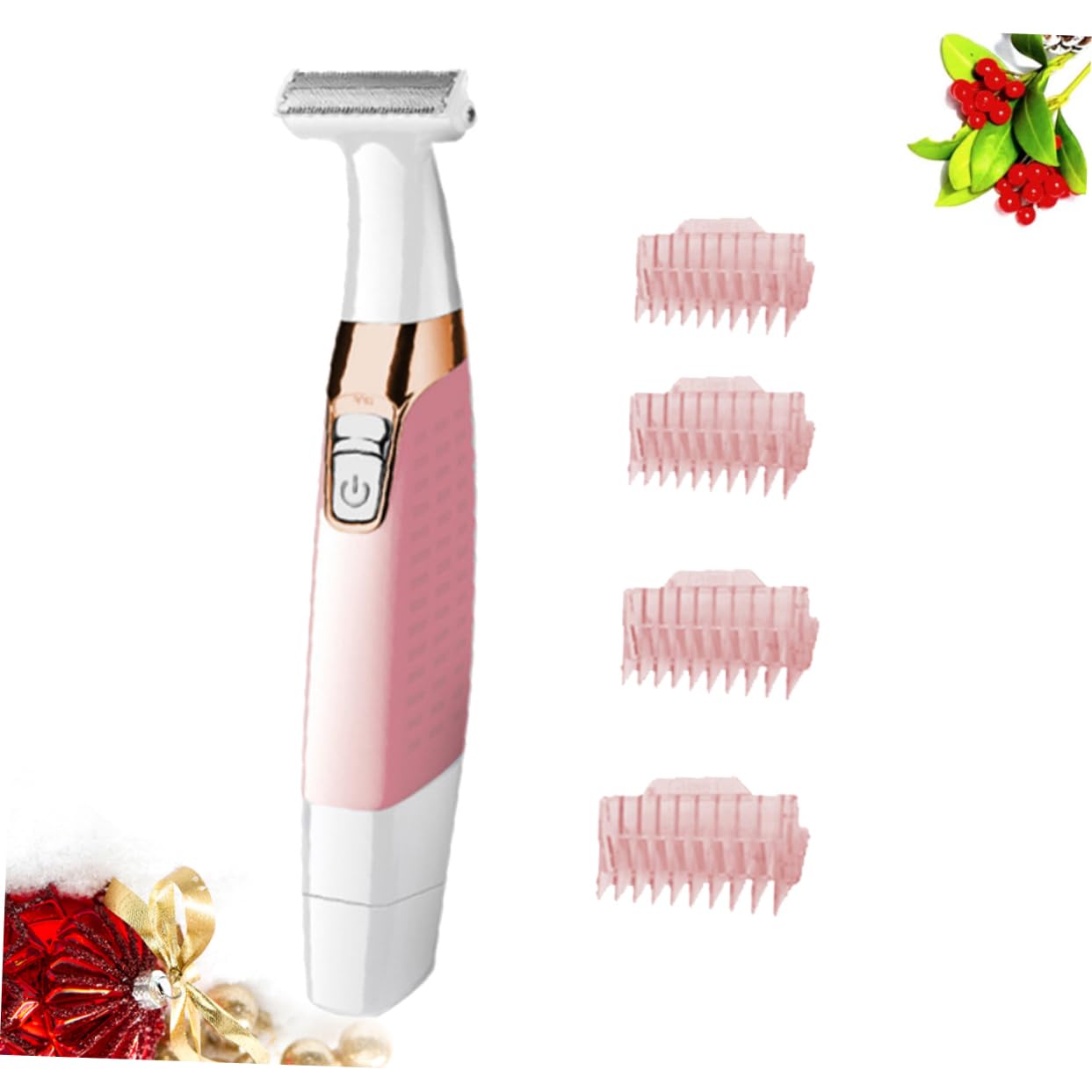 CALLARON Epilatore Facciale Donna Rosa in Abs, Depilatore Donna Elettrico Indolore senza Irritazioni, Portatile per Ascelle e Bikini, Viaggio e Palestra