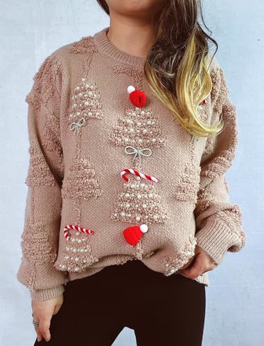 Image of OMEWEE Halloween Sweaters for Women 2024 Womens Ribbed Cuffs Pullover Sweaters Knit Baggy Fall Sweaters for Women